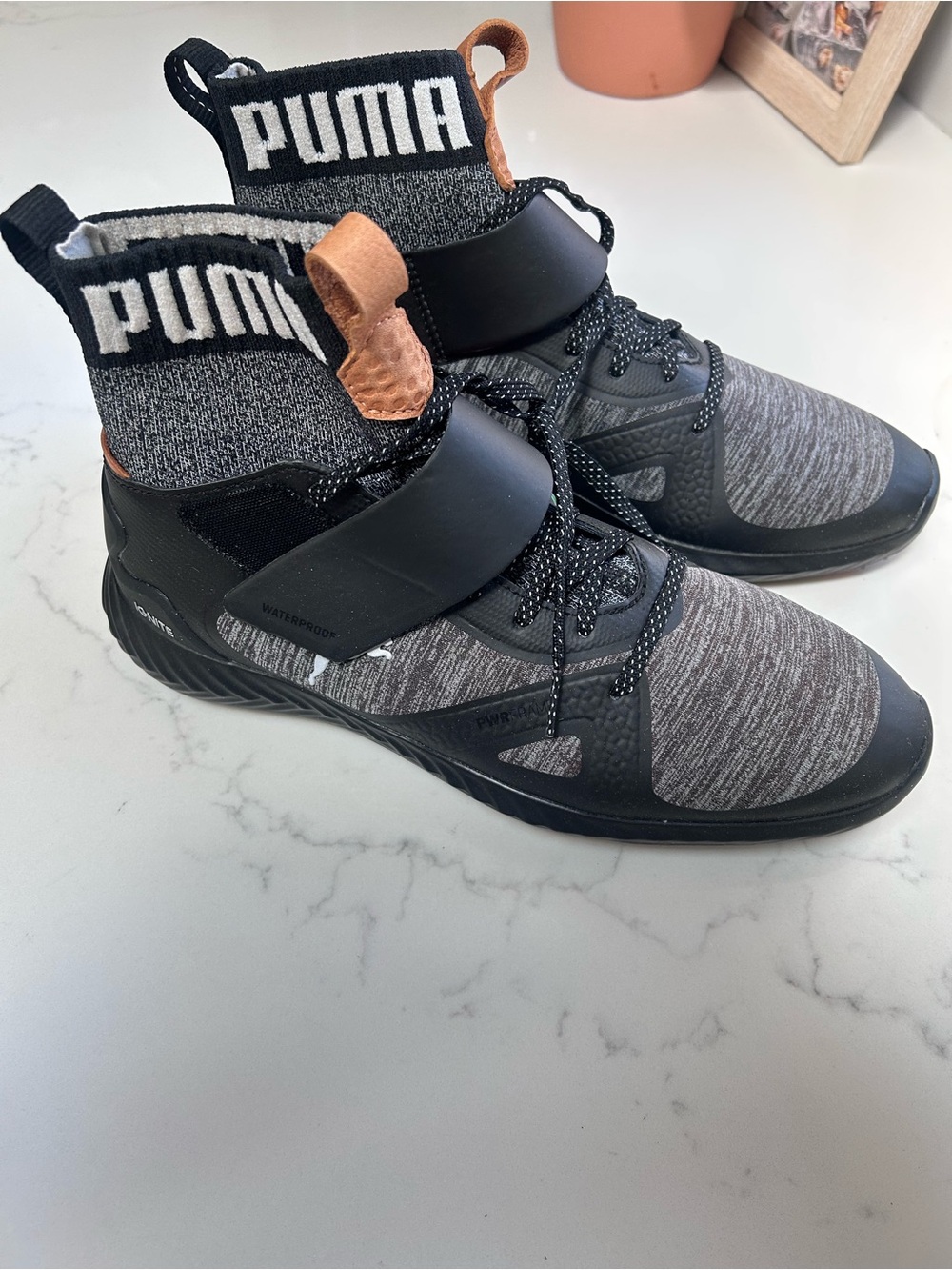 PUMA IGNITE PWRADAPT Hi-Top Golf Shoes – Black/Gray – New w/ Tags